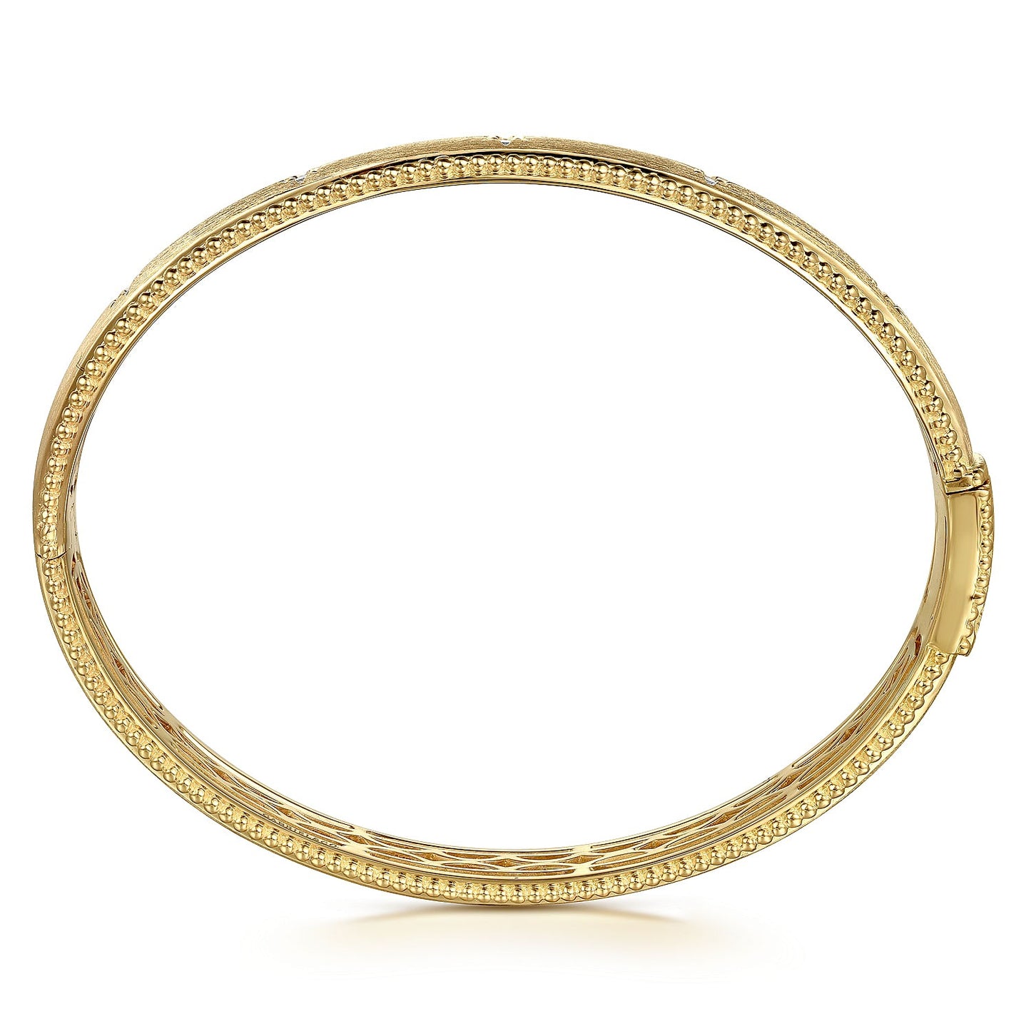 Gabriel & Co. Yellow Gold Diamond Bangle Bracelet