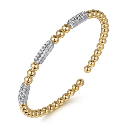 Gabriel & Co. Yellow and White Gold Diamond Bracelet