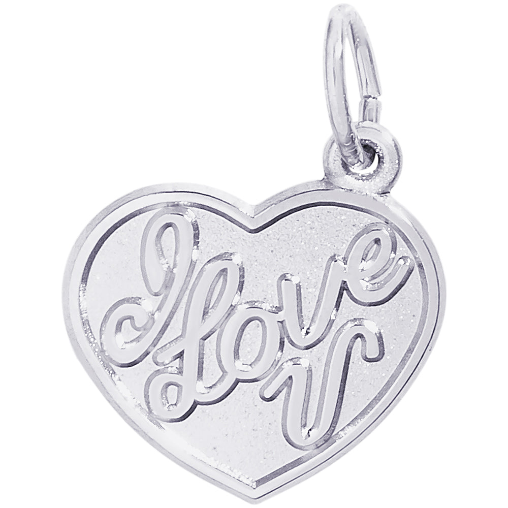 Rembrandt I Love You Charm - Silver Charms