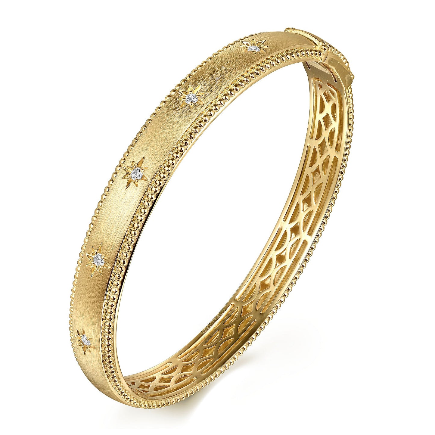 Gabriel & Co. Yellow Gold Diamond Bangle Bracelet