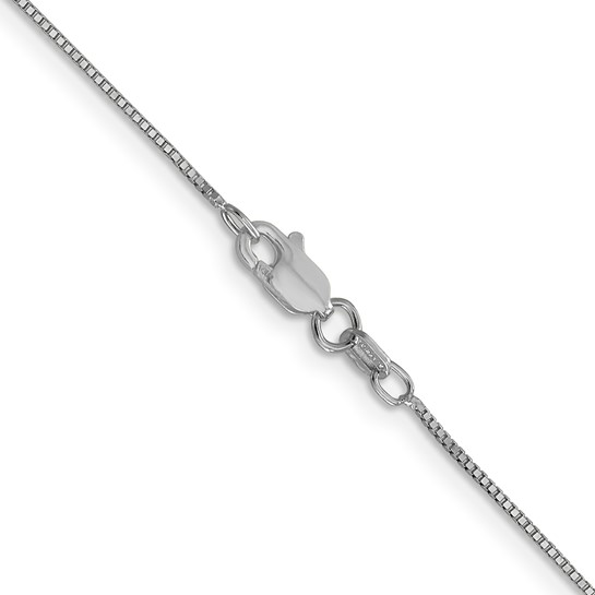 Ladies 14 Karat White Gold 0.7mm 18 Inch Box Chain