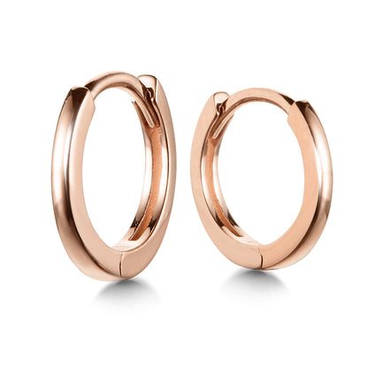 14 Karat Rose Gold Huggie Earrings - Gold Earrings