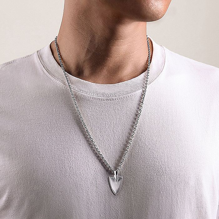 Gabriel & Co Sterling Silver Arrowhead Pendant - Gents Pendant