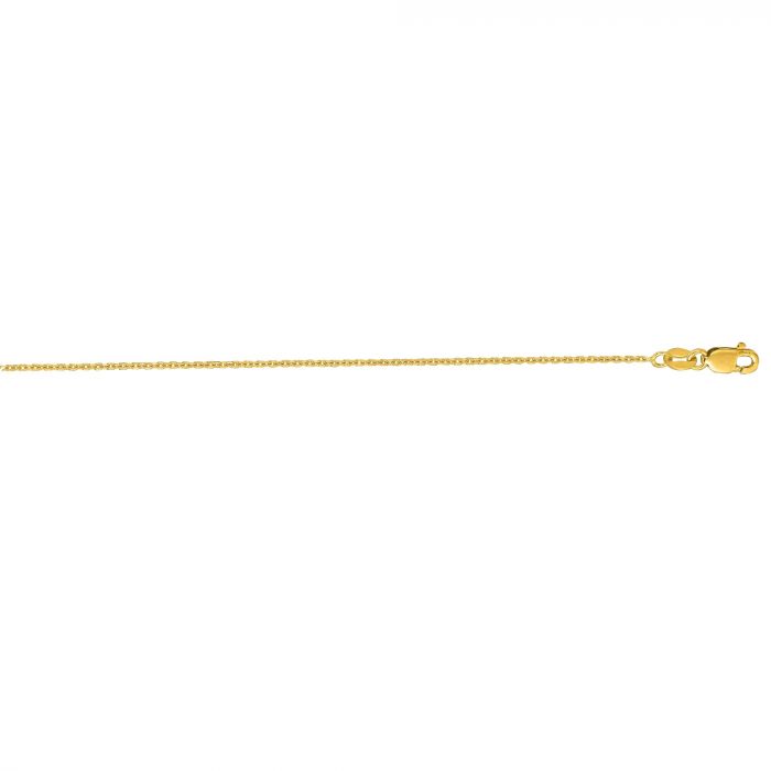 Yellow Gold Diamond Cut Cable Chain