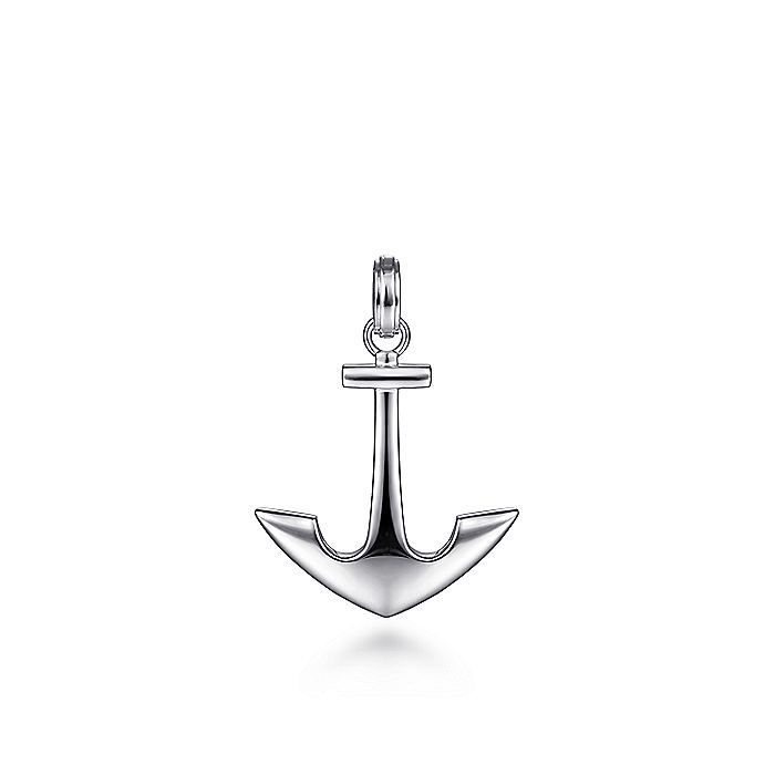 Gents Gabriel & Co. Sterling Silver Anchor Pendant - Gents Pendant