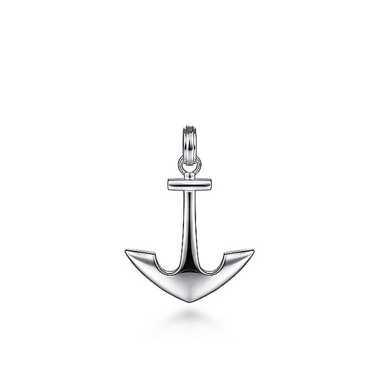 Gents Gabriel & Co. Sterling Silver Anchor Pendant - Gents Pendant