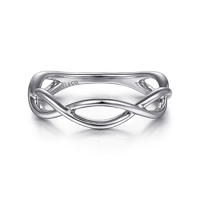 Gabriel & Co. White Gold Twisted Ring - Gold Fashion Rings - Women's