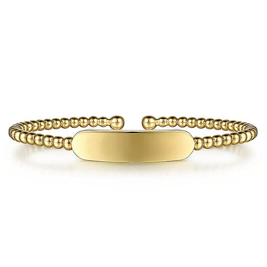 Gabriel & Co Yellow Gold Bujukan Personalize Bangle - Gold Bracelets