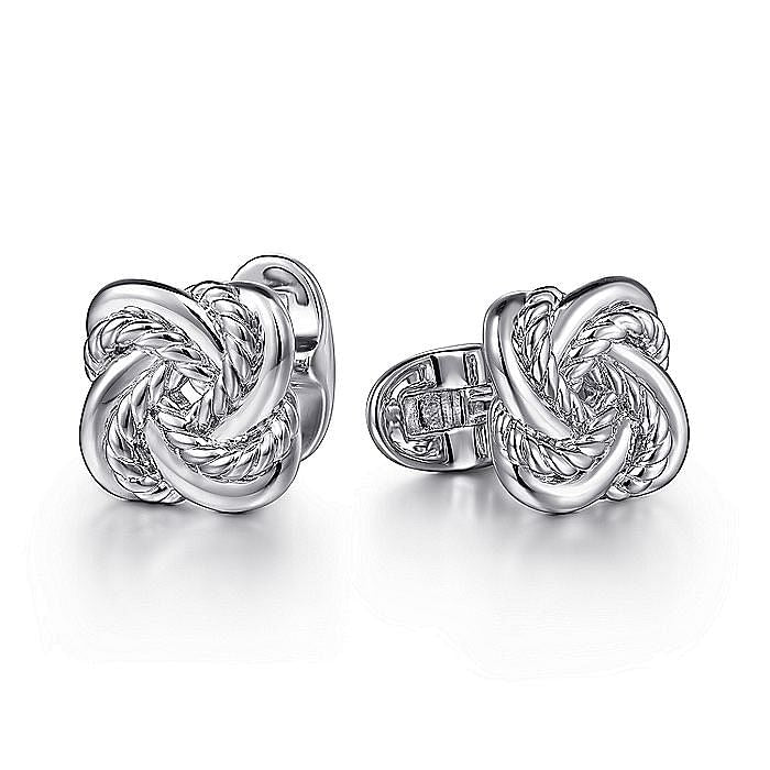 Gabriel & Co. Sterling Silver Double Love Knot Cufflinks - Gents Cufflinks