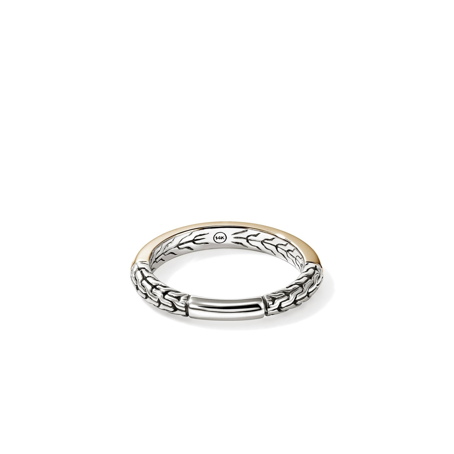 John Hardy Sterling Silver & Gold Essential Band Ring