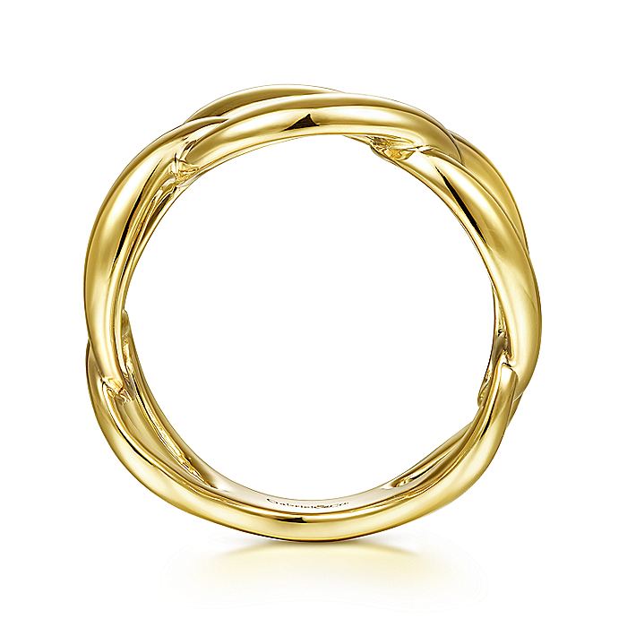 Gabriel & Co Yellow Gold Chain Link Ring - Gold Fashion Rings - Women's